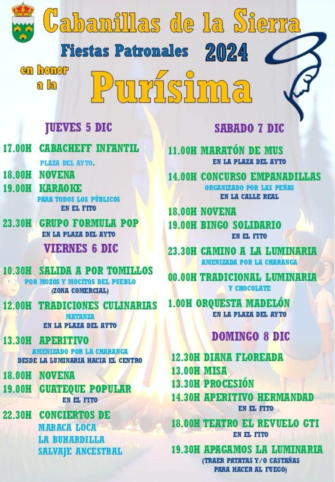 Fiestas patronales en honor a la Inmaculada Concepción 2024 Cabanillas de la Sierra